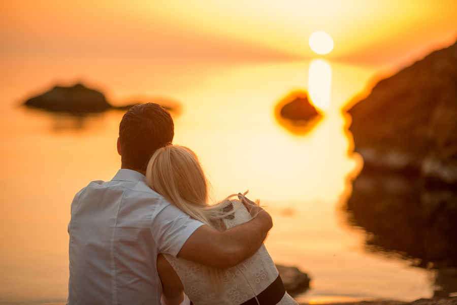 romantic couple in love